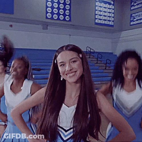 Cheerleaders Posing Smiling GIF