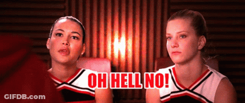 Cheerleaders Saying Oh Hell No GIF