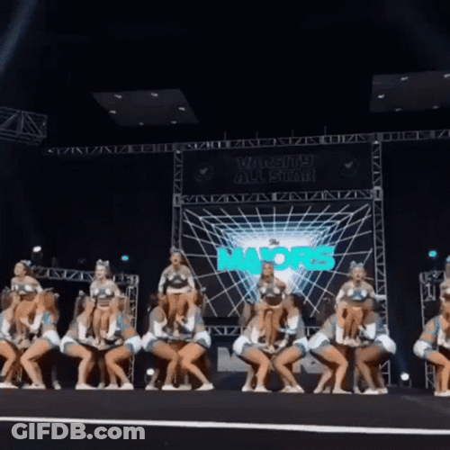 Cheerleading Competition Stunt Teamwork GIF