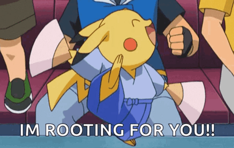 Cheerleading Pickachu I'm Rooting For You GIF