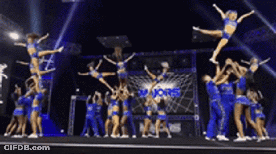Cheerleading Team Stunt Teamwork GIF