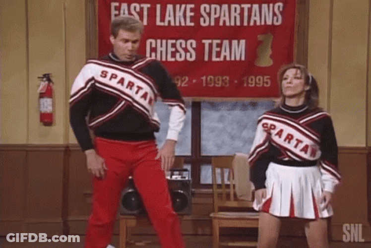 Cheerleading Will Ferrell Cheri Oteri GIF