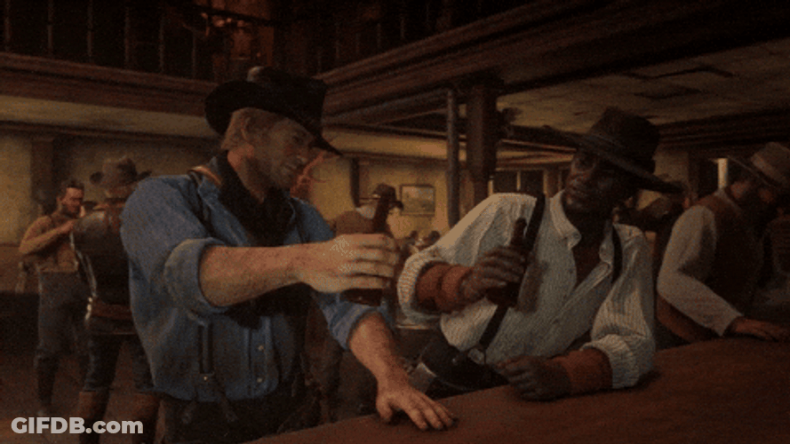 Cheers Drinking Beer Rdr2 GIF