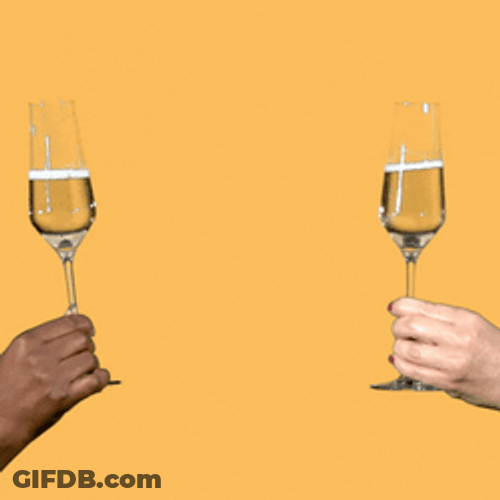 Cheers Glasses Champagne Popping GIF