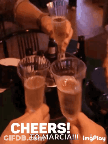 Cheers To Marcia Toasting With Champagne GIF
