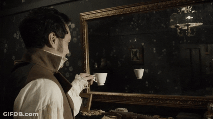 Cheers To The Mirror GIF