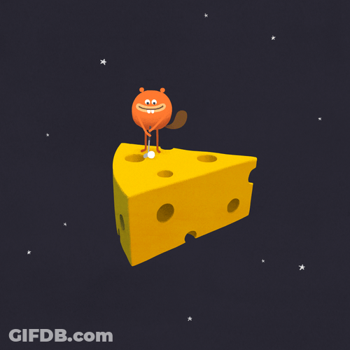 Cheese Beaver Golf Art GIF