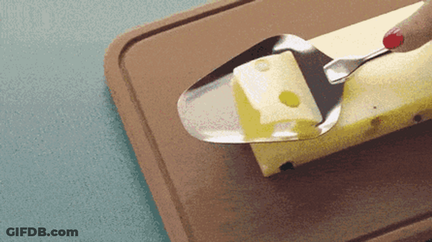 Cheese Knife Slicing Aesthetic GIF