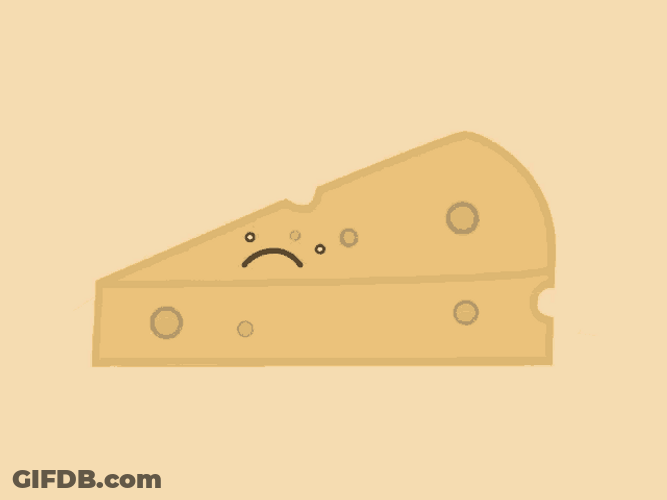 Cheese Melt Kawaii Sticker GIF