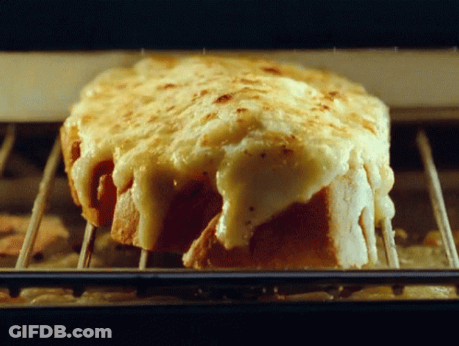 Cheese Melt Oven Cook GIF