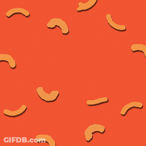 Cheese On Orange Background With Macaroni And Cheese GIF