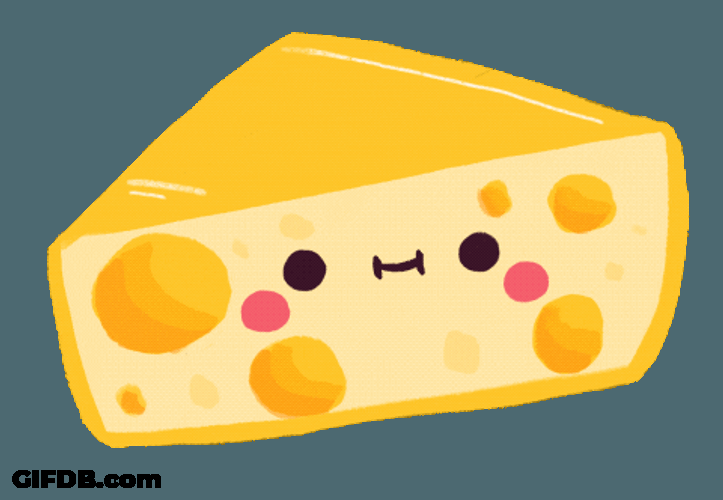 Cheese Slice Kawaii Sticker GIF