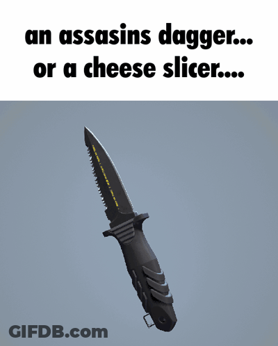 Cheese Slicer An Assassins Dagger Or A Cheese Slicer GIF