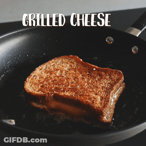 Cheesy Pan Sandwich At Home GIF