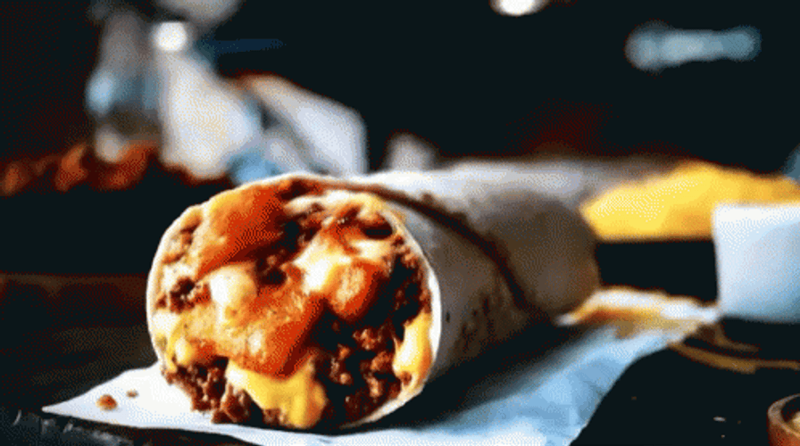 Cheesy Savory Burrito GIF