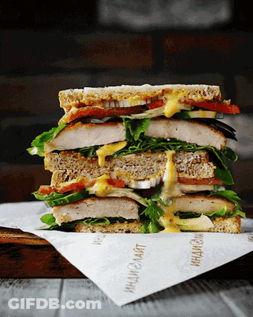 Cheesy Takeaway Sandwich GIF
