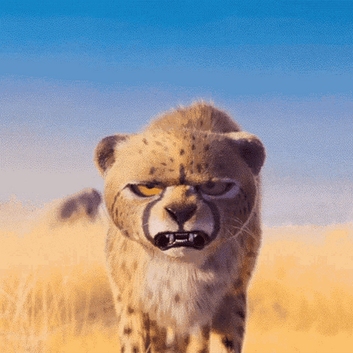 Cheetah Angry Cartoon 3D GIF