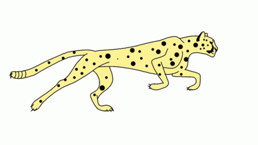 Cheetah Animation Running Sprinting 2D GIF