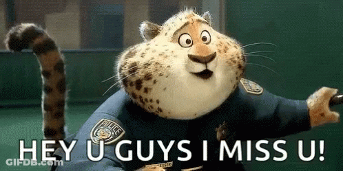 Cheetah Cop Hey U Guys I Miss U GIF
