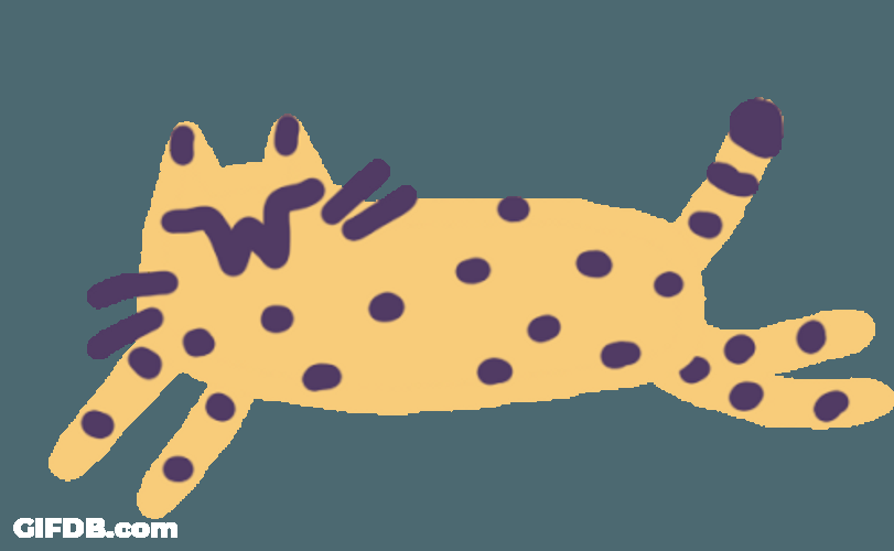 Cheetah Doodle Running GIF