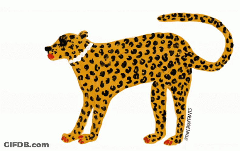 Cheetah Female Love Heart GIF
