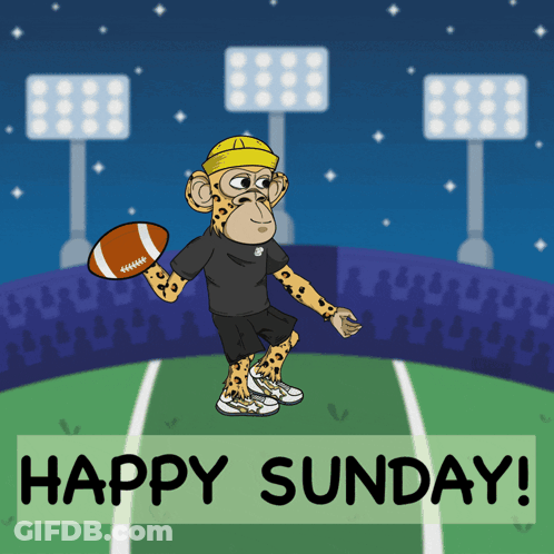 Cheetah Holding Football Happy Sunday GIF