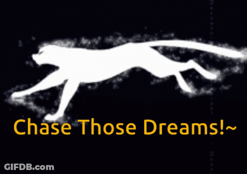 Cheetah Poster Chase Those Dreams GIF