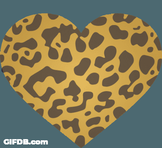 Cheetah Printed Heart GIF