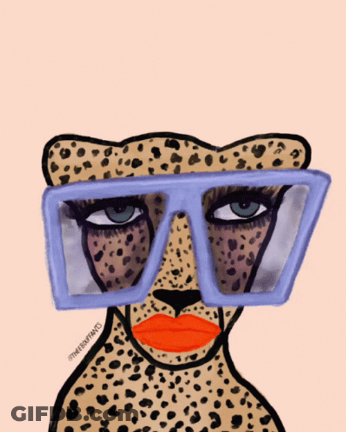 Cheetah Sunglasses Shades GIF