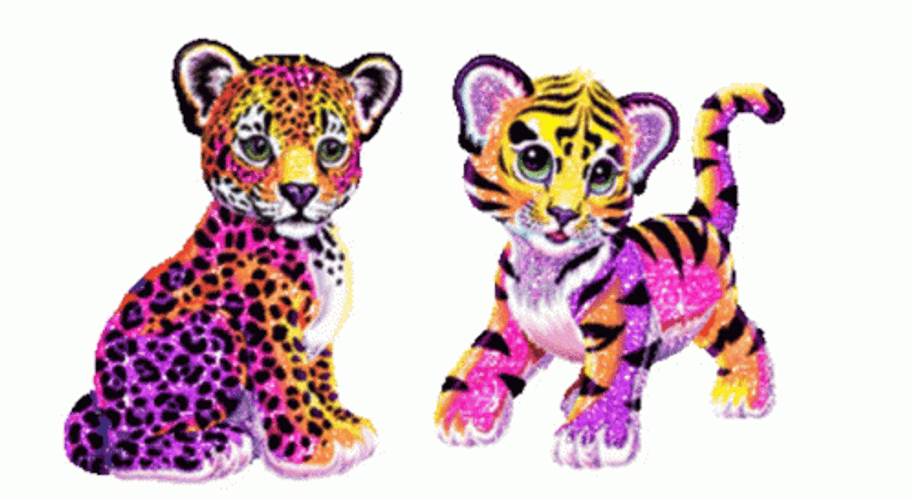 Cheetah Tiger Cubs Baby Glitters GIF