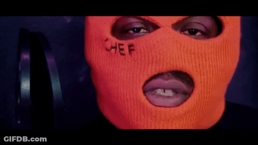 Chef Boy Rapper Ski Mask GIF