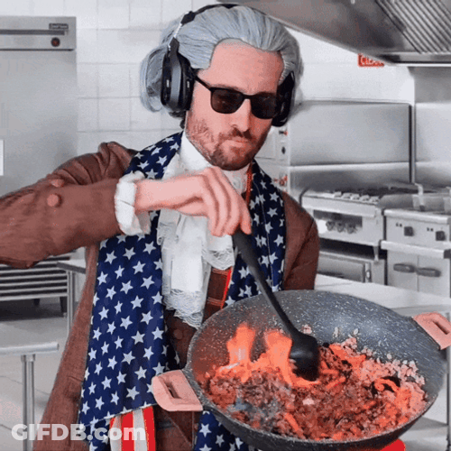 Chef Cooking Burning In The Pan GIF