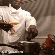 Chef Cooking Food In Pot GIF