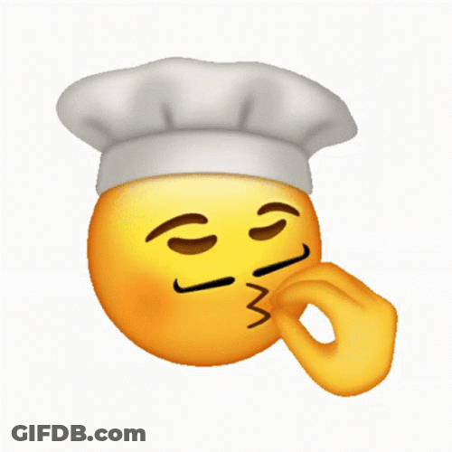 Chef Emoji Bowing Love GIF