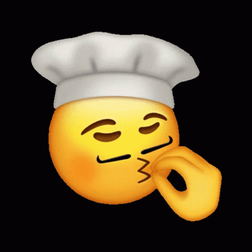Chef Emoji Doing Chef's Kiss GIF