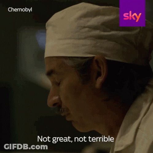 Chef In Hat Talking About Chernobyl GIF