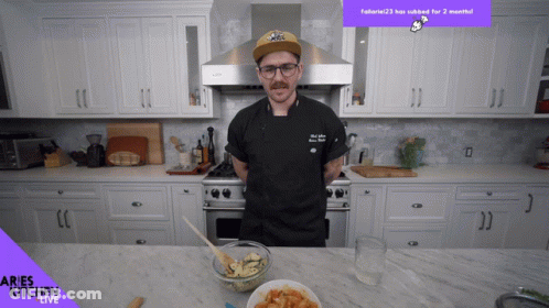 Chef In Kitchen With Aries Kitchen Live GIF