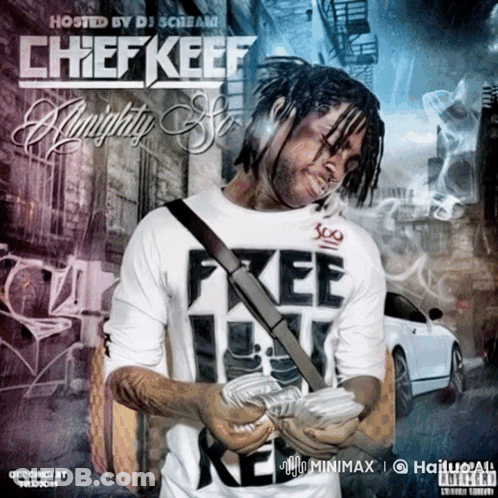 Chef Keef 'S Album Cover Shows A Man Holding A Bunch Of Money GIF