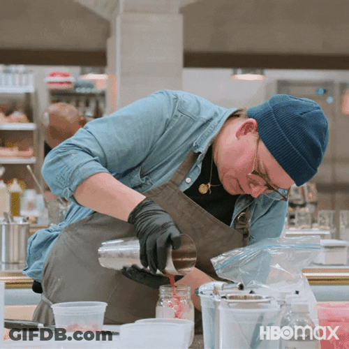 Chef Makes Juice Water Pouring GIF