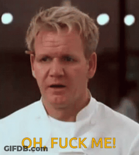 Chef Making Funny Face Saying Oh Fuck Me GIF