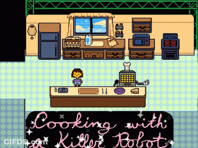 Chef Mettaton Frisk Cooking Show Undertale Game GIF