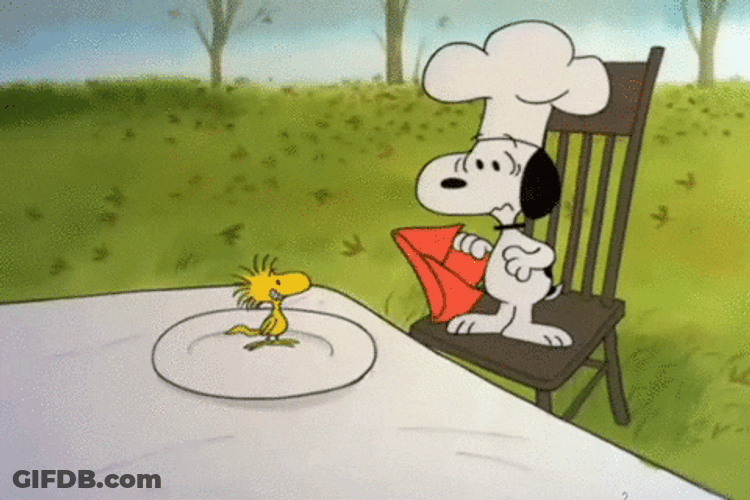 Chef Peanuts Snoopy Thanksgiving GIF