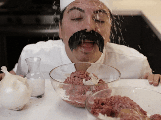 Chef Pouring Salt On Cook GIF