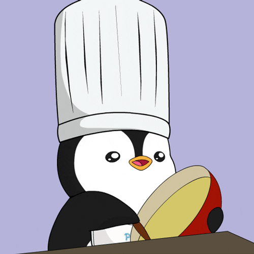 Chef Pudgy Penguin Trying To Cook GIF