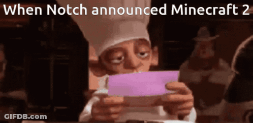 Chef Reading When Notch Announced Minecraft 2 GIF