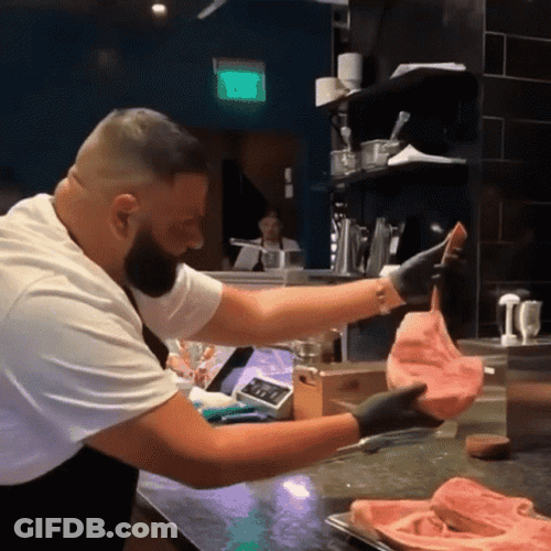 Chef's Expert Meat Cooking Technique GIF