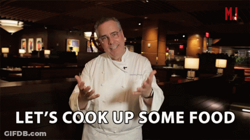 Chef Saying Let's Cook Up Some Food GIF