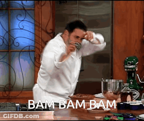 Chef Says Bam Bam Bam Drinking Mug GIF