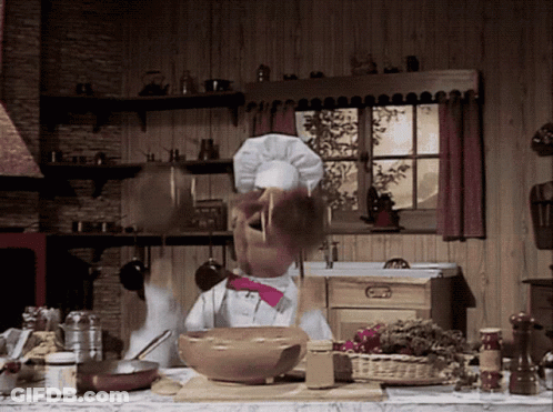 Chef With Bowl Of Cheese GIF