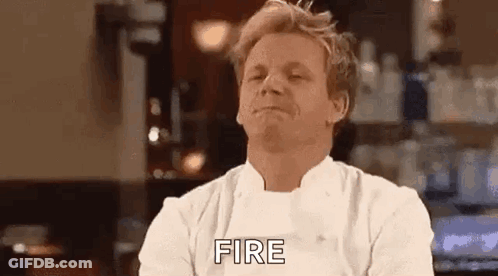 Chef With Fire On Chest GIF